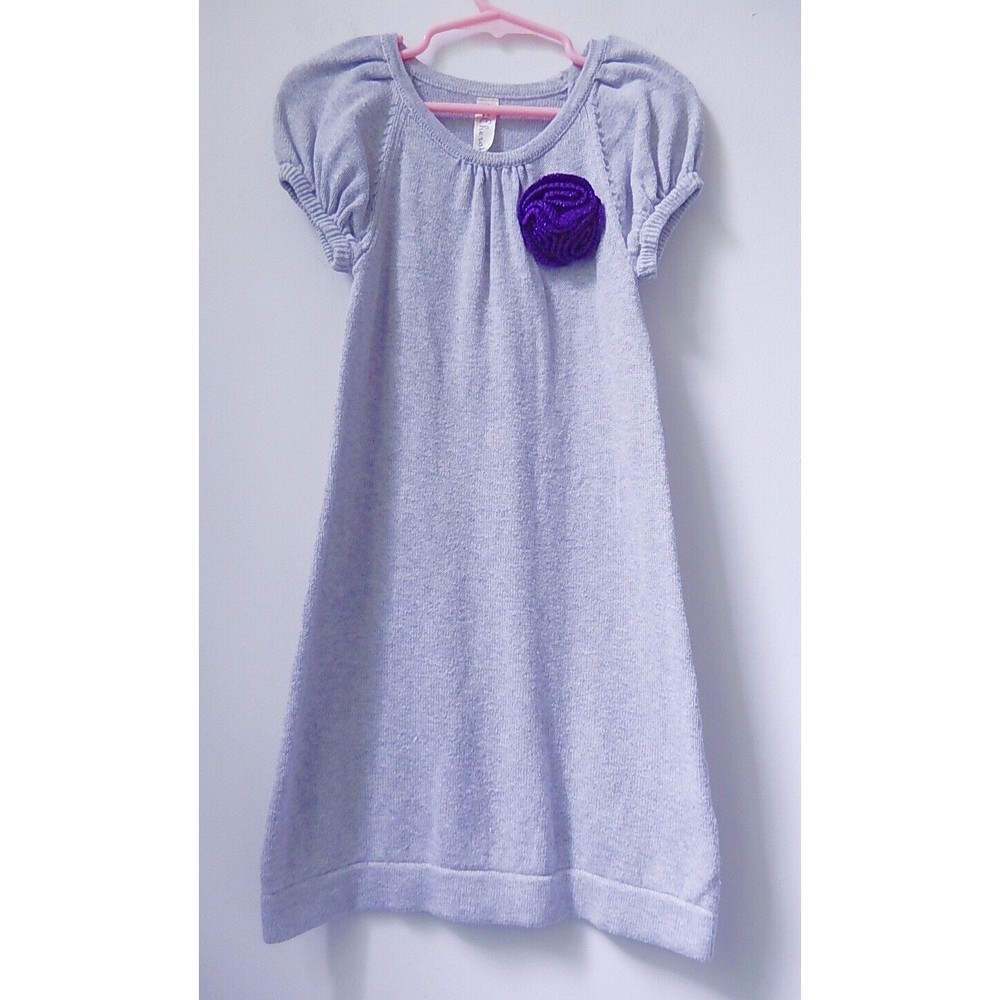 Cherokee Toddler Girls Knit Dress 4T Short Sleeve Cotton Pullover Knee Length